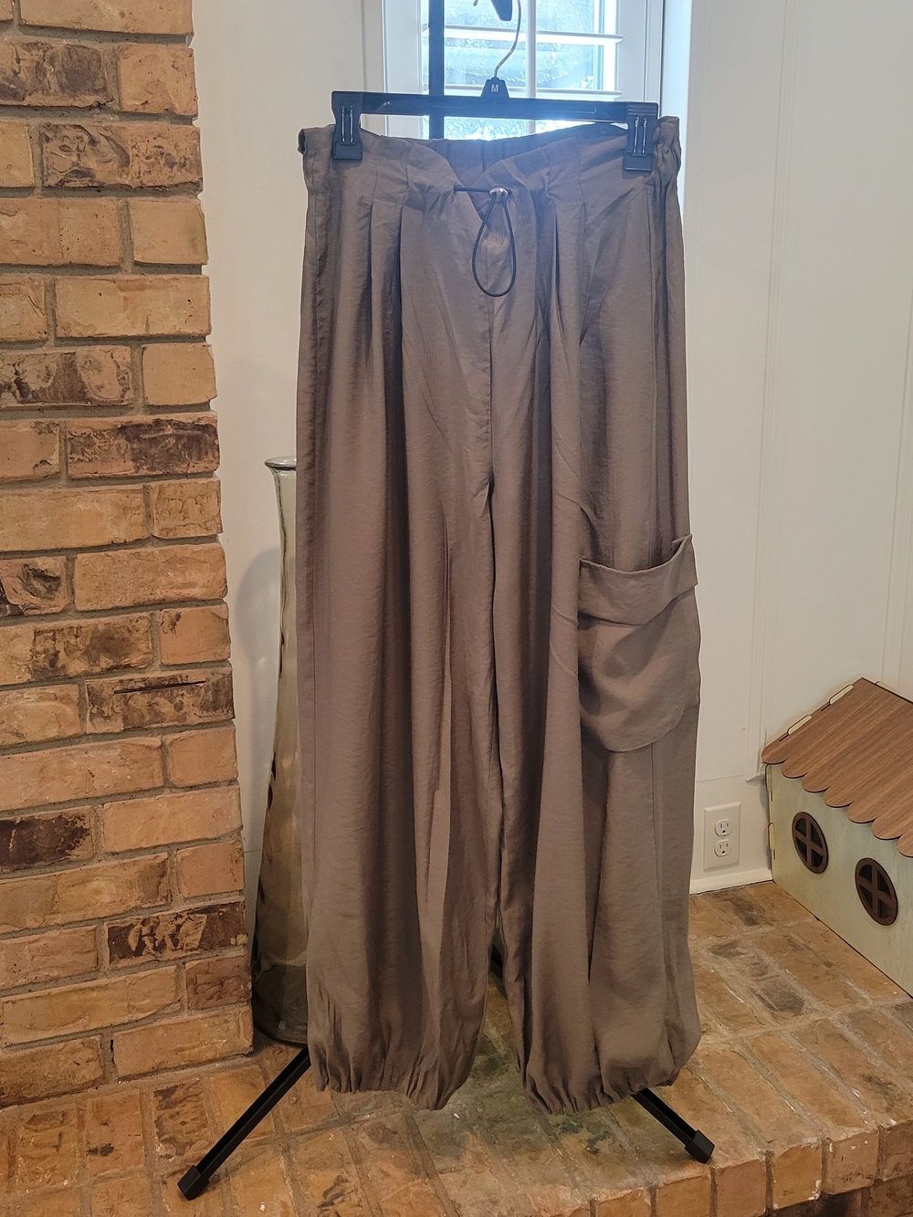 Anthropologie Olive Green Utility Drawstring Pants